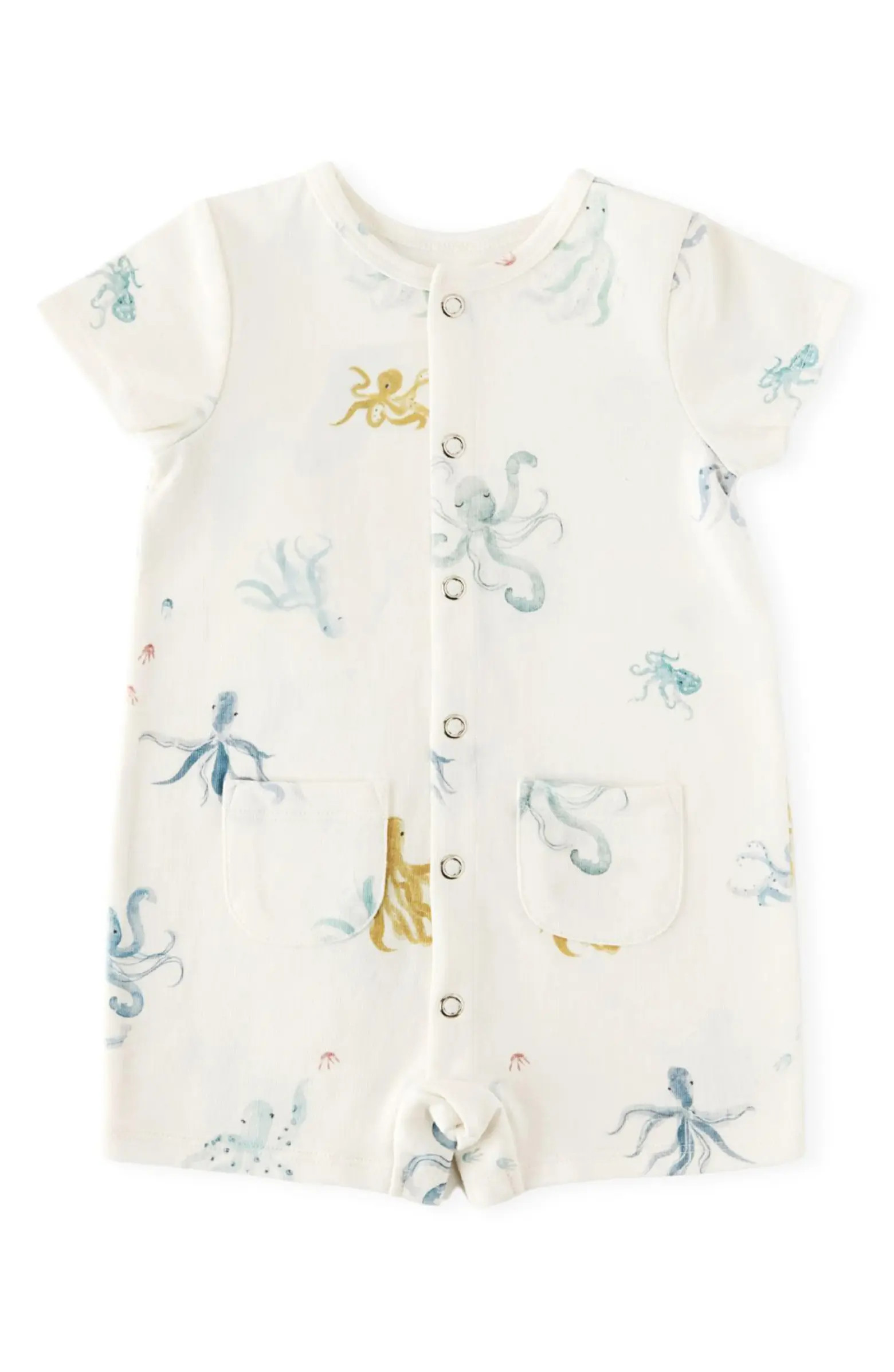 Pehr Patch Pocket Organic Cotton Romper | Nordstrom | Nordstrom