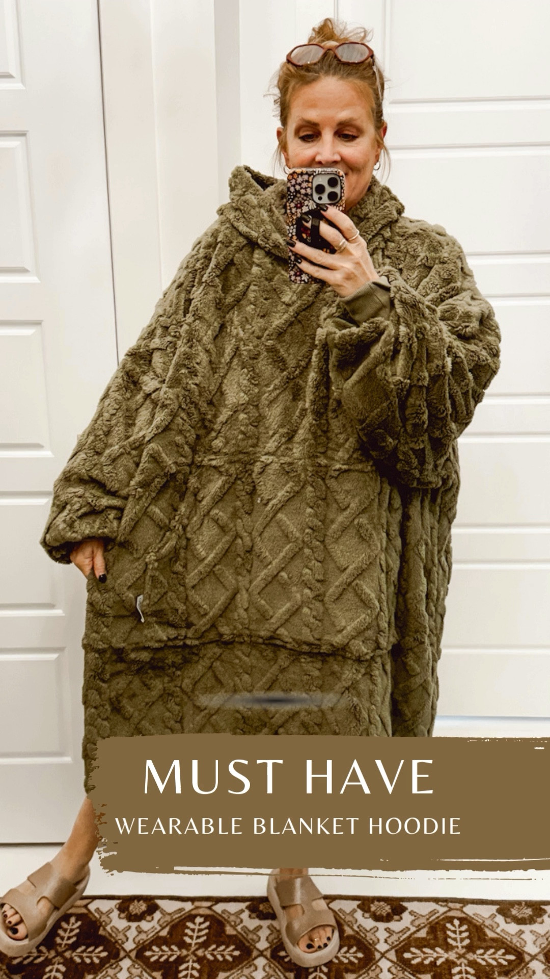 If you don’t have a blanket hoodie yet, this is your sign to get one! Deb and I both love wearing ours when we are sitting by the campfire or on our porch swing on a cool evening! 

#LTKMidsize #LTKFindsUnder50 #LTKSaleAlert