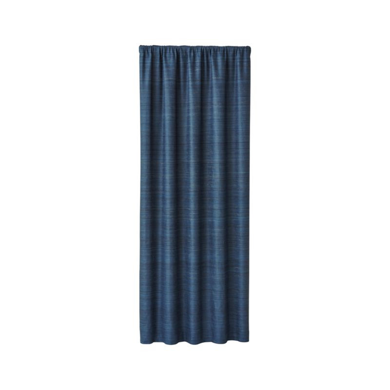 Silvana Blue Silk Blackout Curtain Panel 48"x84" + Reviews | Crate and Barrel | Crate & Barrel