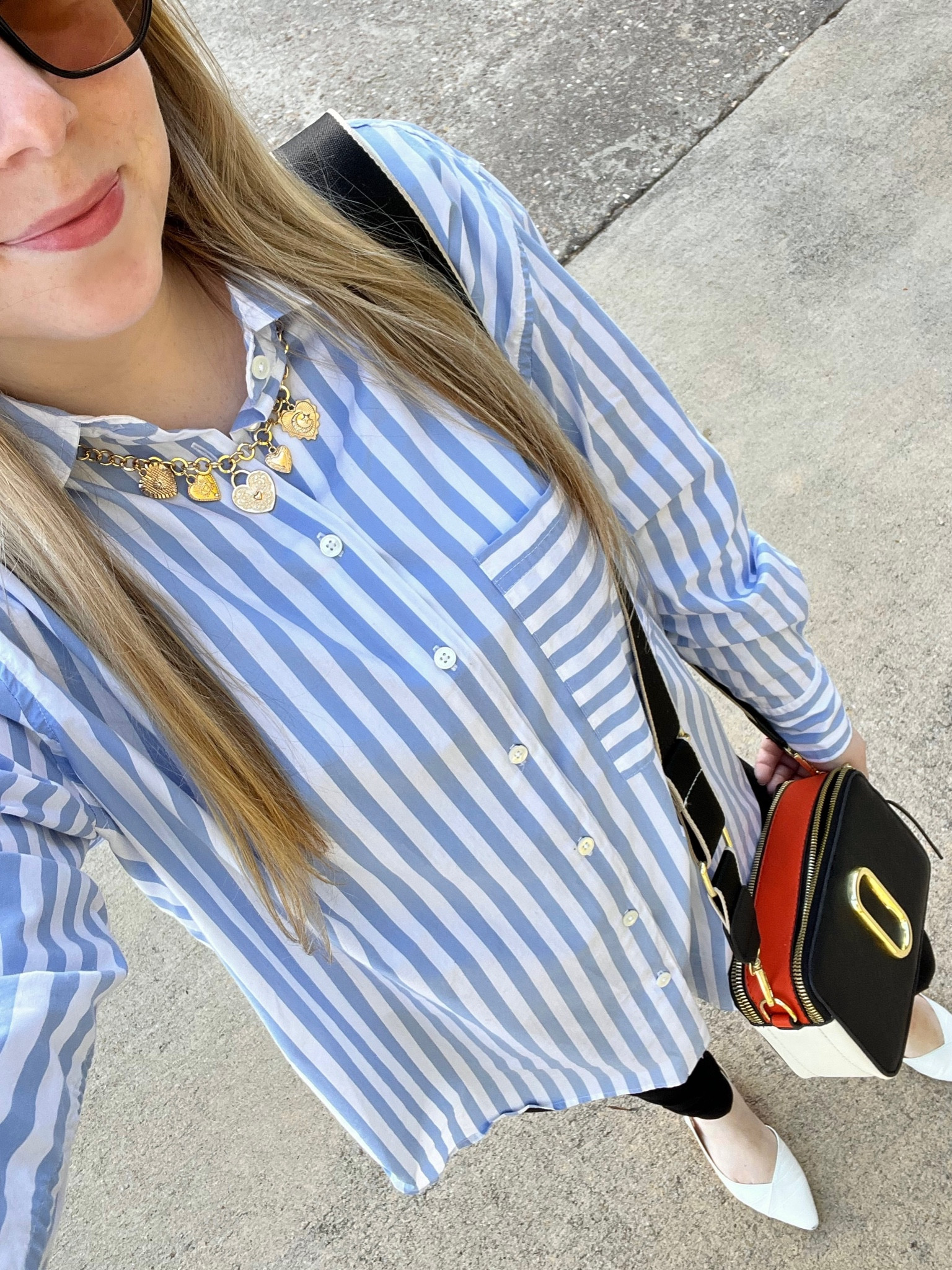 Work outfit. Business casual outfit. Charm necklace. Marc Jacobs bag dupe. Nude lipstick. l work

#LTKworkwear