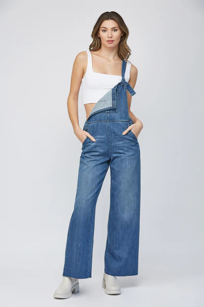 [DYLAN] DARK WASH CLASSIC SUPER SOFT STRAIGHT OVERALL | Hidden Jeans
