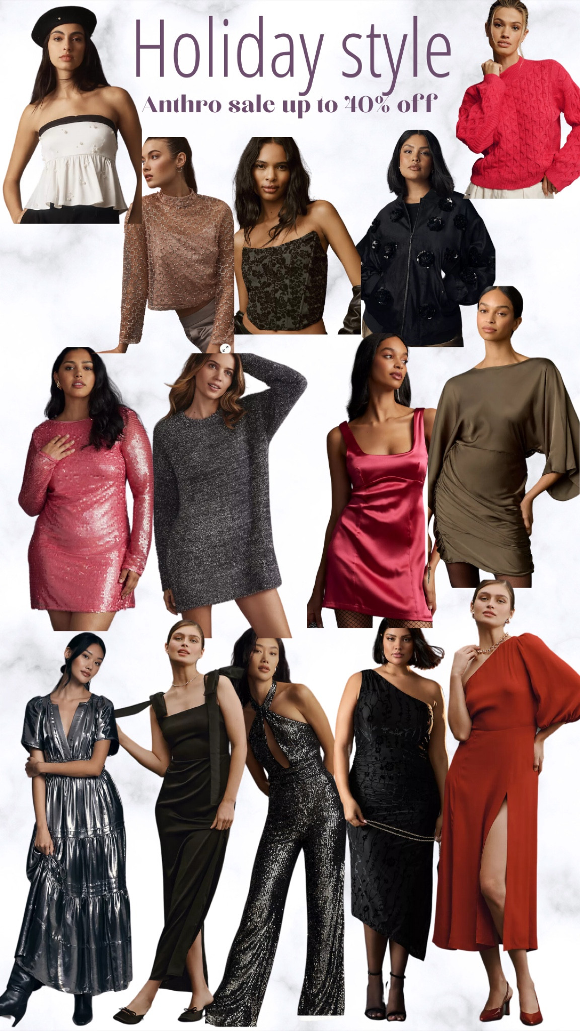 Anthropology holiday style sale. Gorgeous pieces that are perfect for any and all holiday events, Christmas looks, Christmas styles, New Year’s Eve style. 

#LTKparties #LTKstyletip #LTKSeasonal