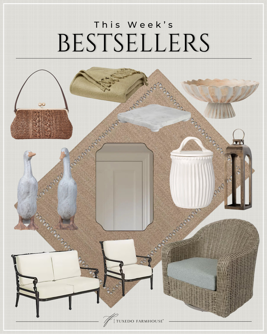 This Week's Bestsellers

Which one was your favorite?

Seasonal, home decor, accent chairs, rugs, wall art, frames, pillows, lamps, baskets, candles, books, coffee tables, ottomans, trays, bowls, consoles, accent tables
 

 #LTKSeasonal #LTKHome #LTKSaleAlert