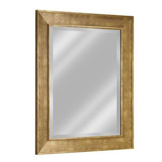 35 in. x 29 in. Antique Gold Rectangular Framed Wall Vanity Mirror | The Home Depot