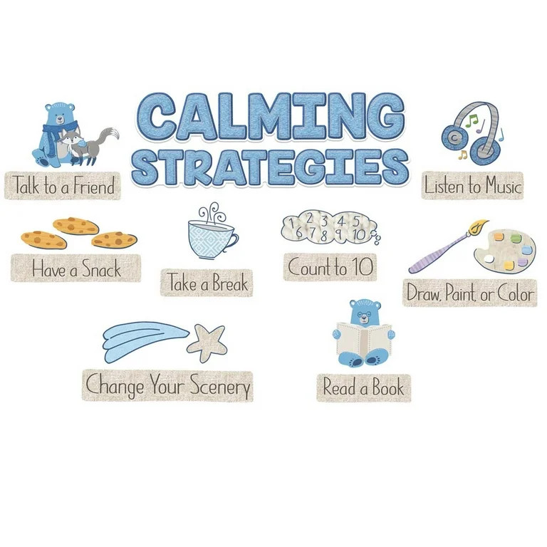 Eureka A Close-Knit Class Calming Strategies Mini Bulletin Board Set, 37 Pieces | Walmart (US)
