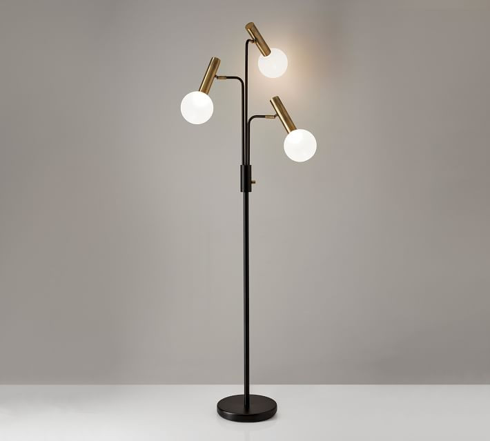 Jeffrey LED Triple Head Floor Lamp | Pottery Barn (US)