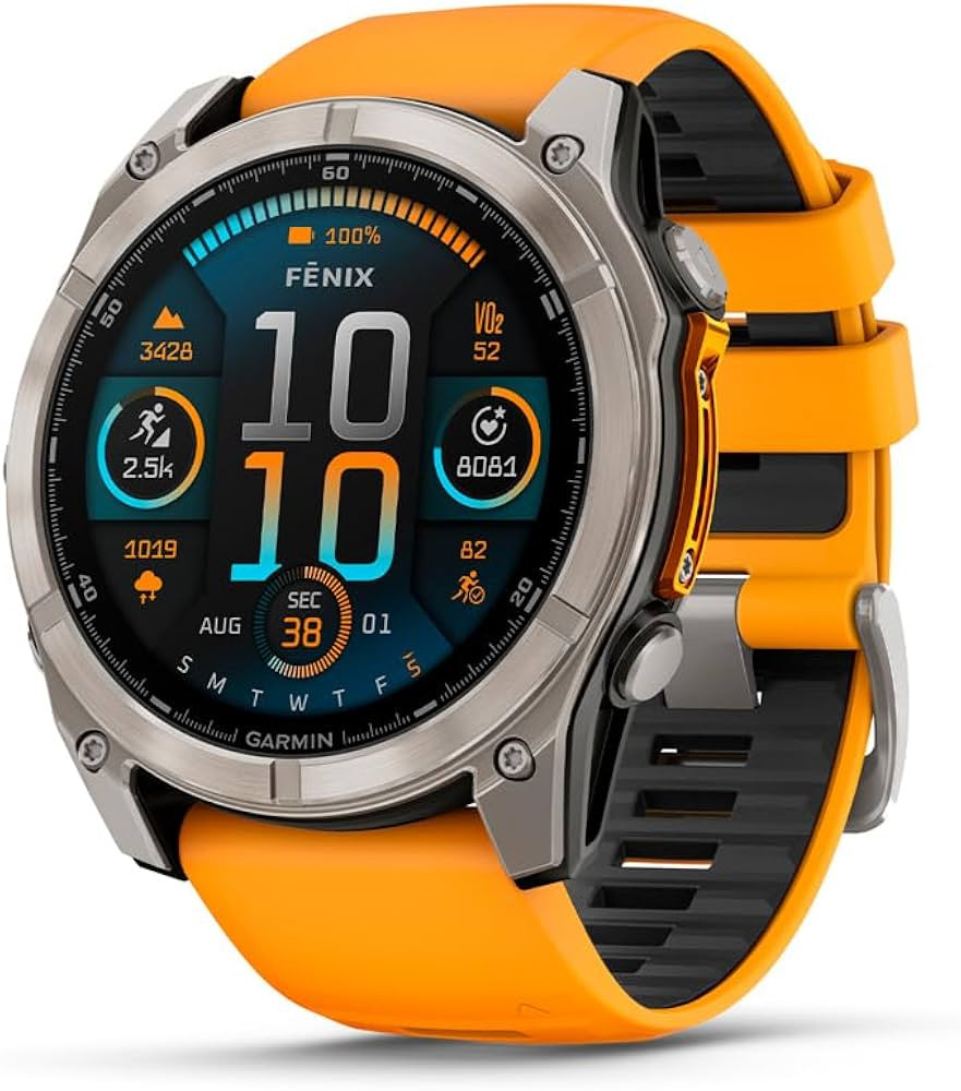 Garmin fēnix® 8 – 51 mm, AMOLED, Sapphire, Premium Multisport GPS Smartwatch, Long-Lasting Ba... | Amazon (US)