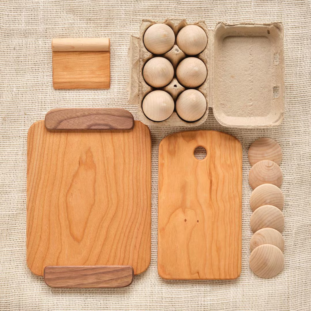 Play Kitchen Accessories Set With Cookie Sheet/cookies, Eggs, Cutting Board/cutter - Etsy | Etsy (US)