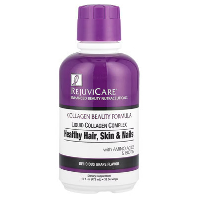 Rejuvicare Collagen Beauty Formula, Liquid Collagen Complex, Grape, 16 fl oz (473 ml) | Target