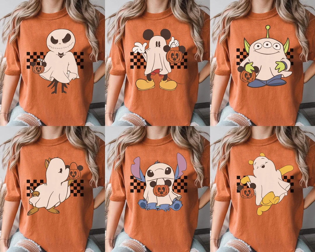 Personalized Disney Characters Halloween Shirt, Mickey Ghost Shirt, Mickey's Not so Scary Hallowe... | Etsy (US)