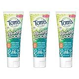 Tom's of Maine ADA Approved Wicked Cool! Fluoride Kid's Toothpaste, Natural Toothpaste, Dye Free, No | Amazon (US)