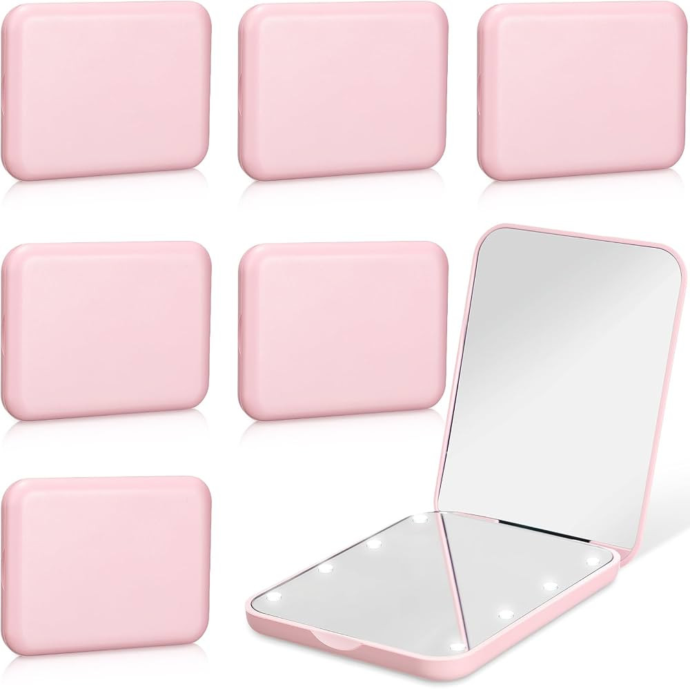 Kigley LED Compact Mirror Pocket Travel Mirror with Lights, 1X/2X Magnifying Lighted Small Makeup... | Amazon (US)
