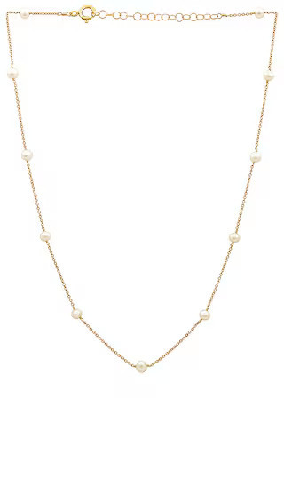 Joy Dravecky Jewelry The Looker Pearl Necklace in Metallic Gold. | Revolve Clothing (Global)