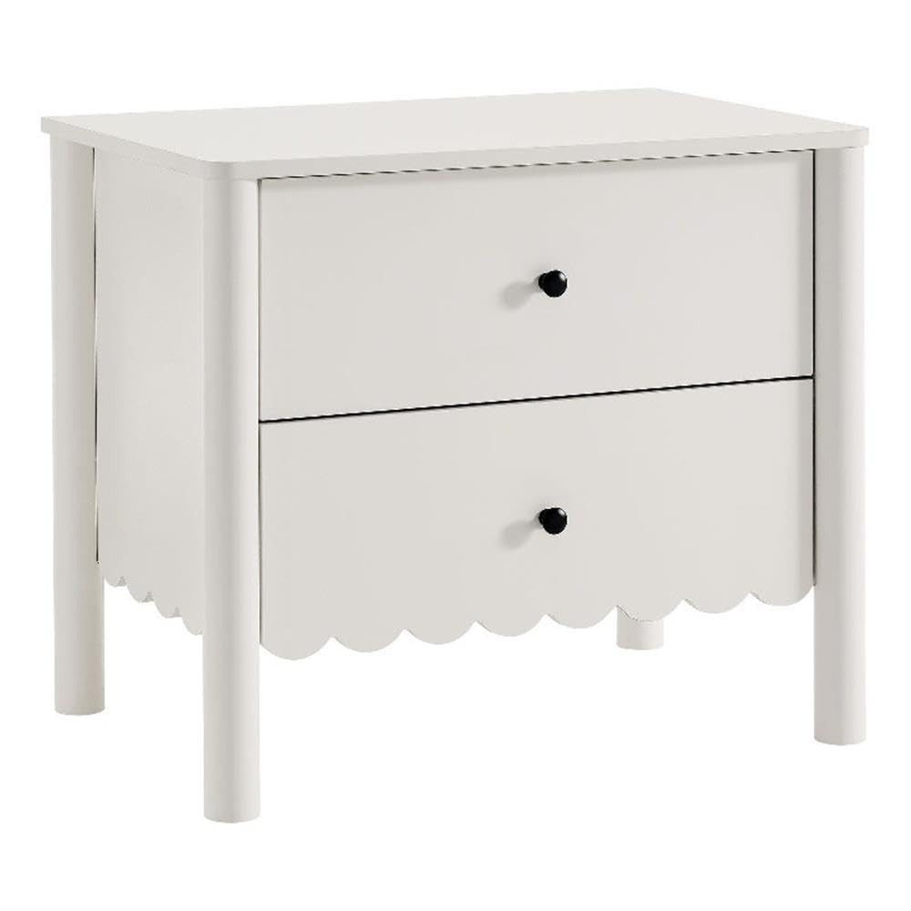 Modway Emmeline Scalloped 2-Drawer Nightstand in White | Amazon (US)