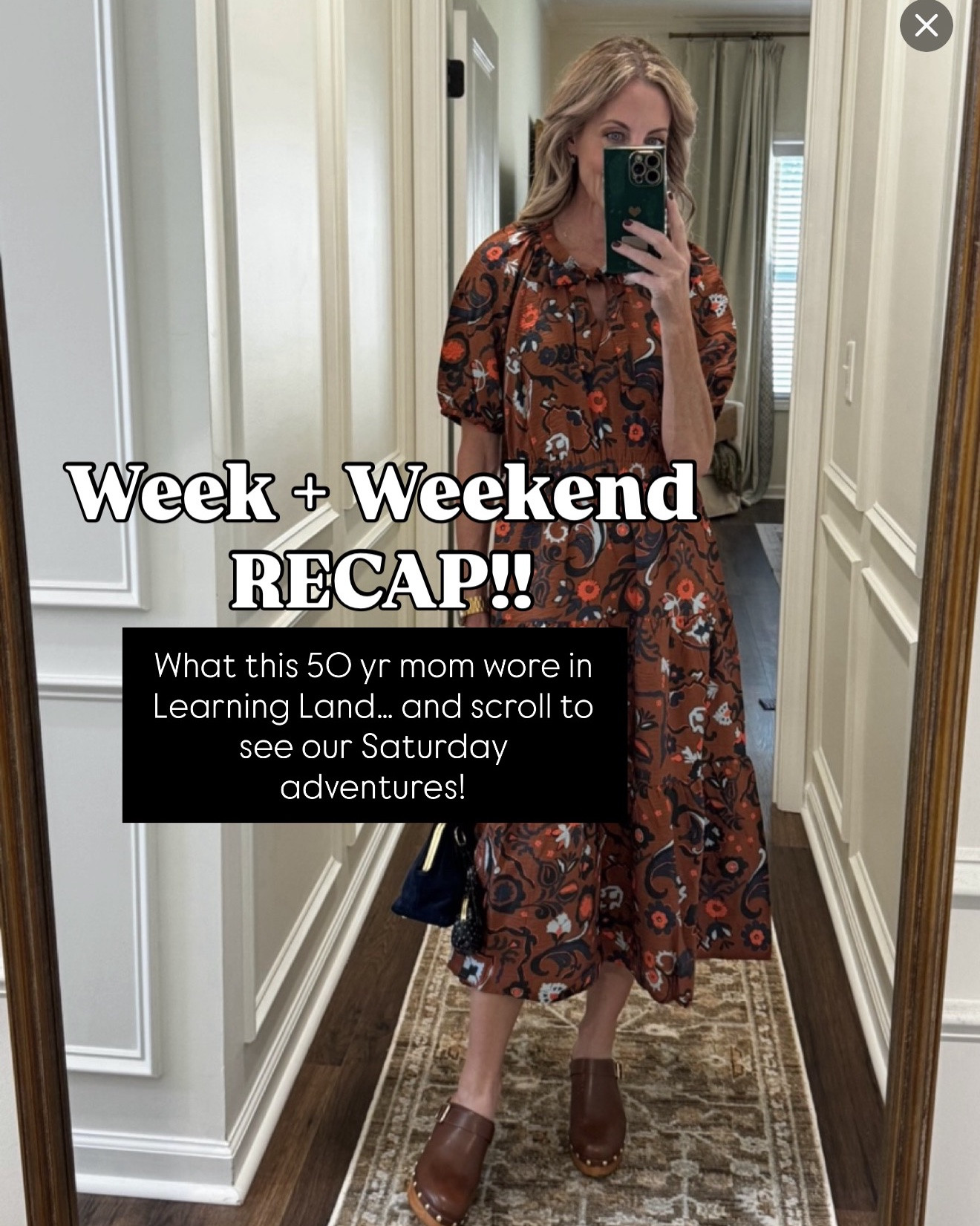 WEEK + WEEKEND RECAP! 🍂🏰❤️ You can comment WEEK for links to daily outfits!

A recap from what this 50-year-old mama wore in Learning Land to making memories in the most magical place on earth! BECAUSE…. When your college boys decide they want to spend their fall break with you, YOU GO! No convincing needed.

We squeezed THREE Disney parks into one Saturday, ate our way around EPCOT’s Food & Wine Festival, rode ALL the rides (some more willingly than others 🤭), laughed a whole lot, and ended the night with full hearts and tired feet. The outfits were fun, but these memories? They’re everything. P.S. College mamas, when they ask to hang out with you, the answer is ALWAYS YES. 🥹