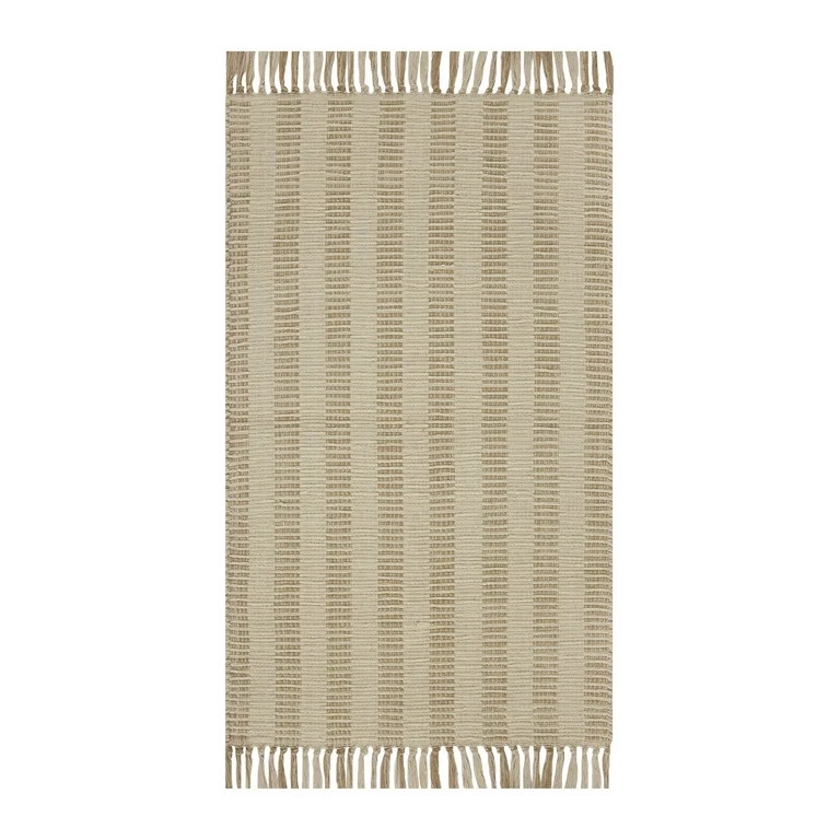 Better Homes & Gardens Beige Lines Indoor 24" x 40" Accent Rug | Walmart (US)