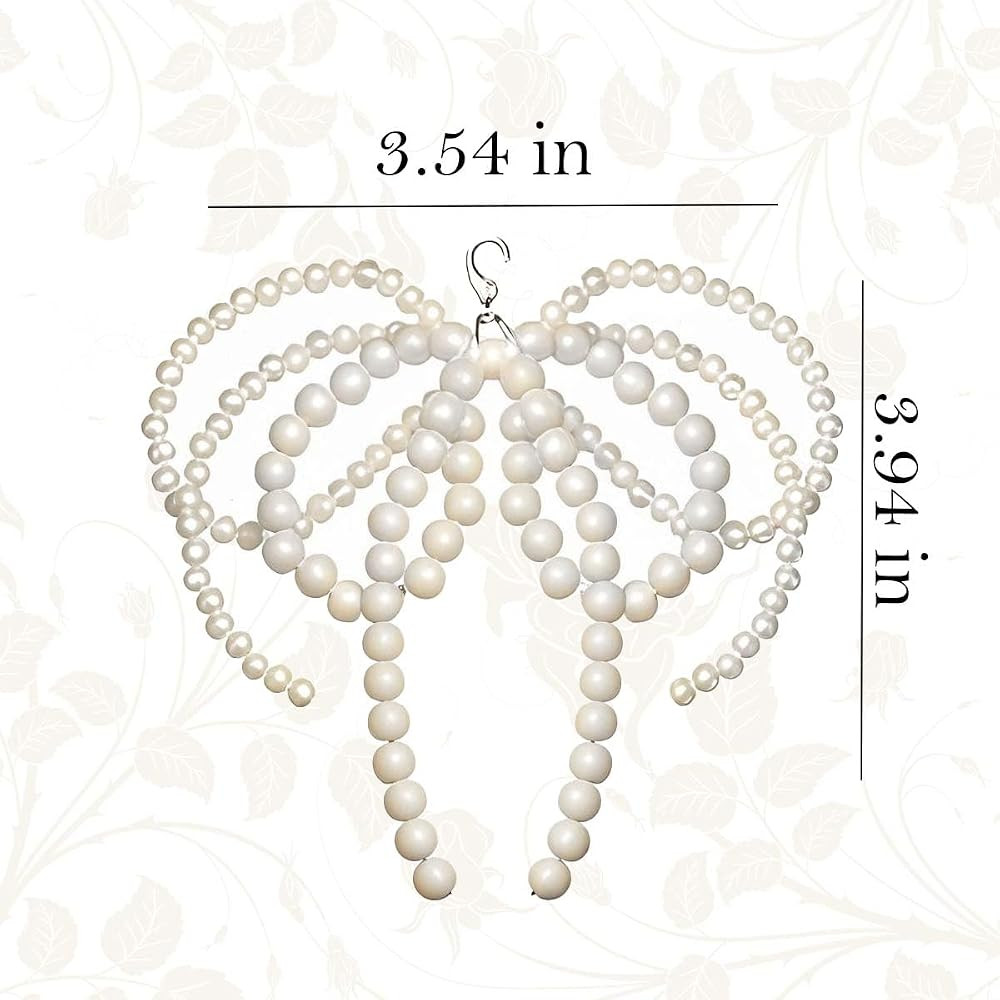 2 pcs Pearls Bowknot Shoe Decoration Charms for Sneakers Dress Shoes Elegant Buckle Pearl Beaded ... | Amazon (US)
