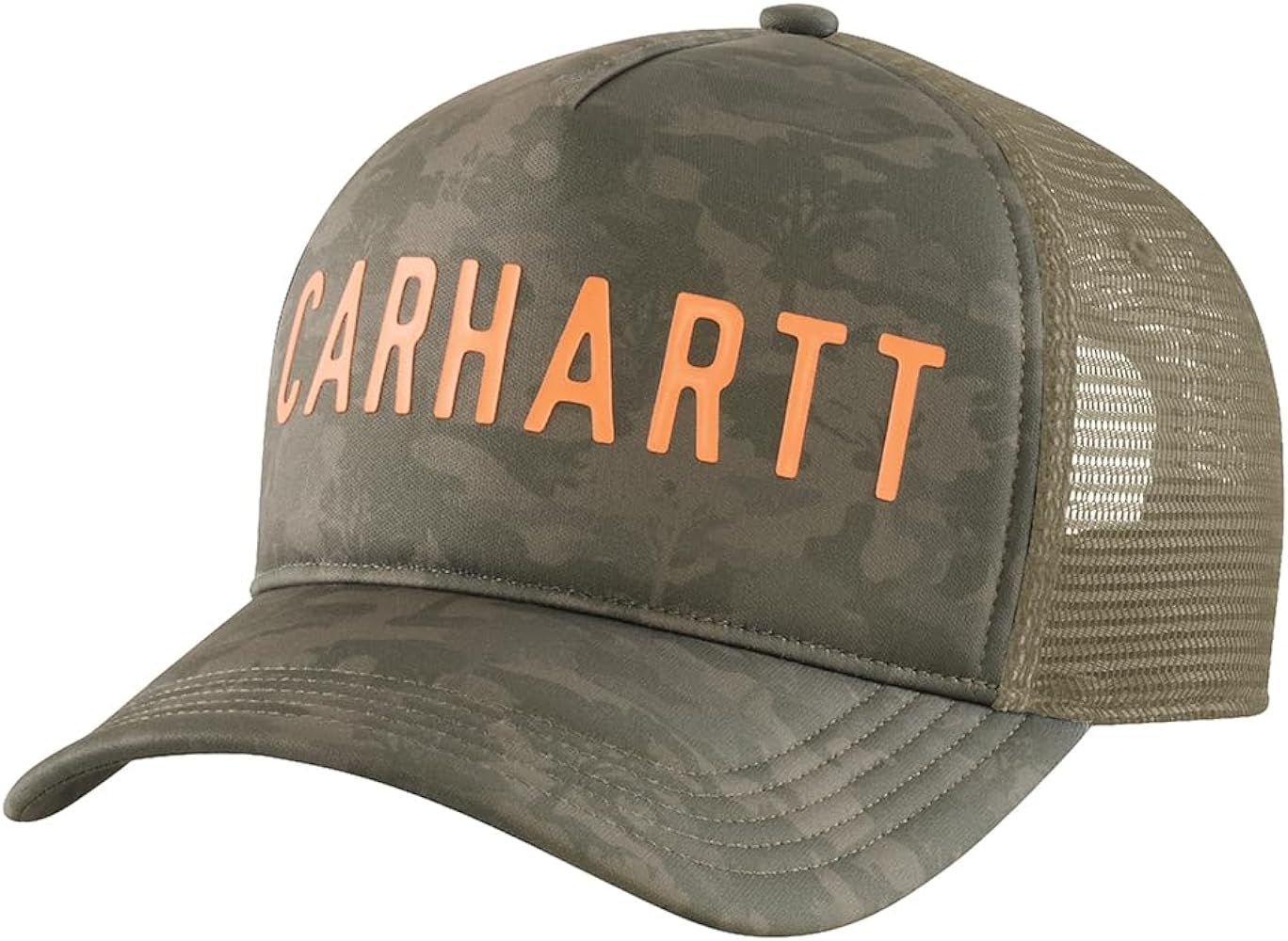 Carhartt Men's Trucker Camo Logo Graphic Cap | Amazon (US)