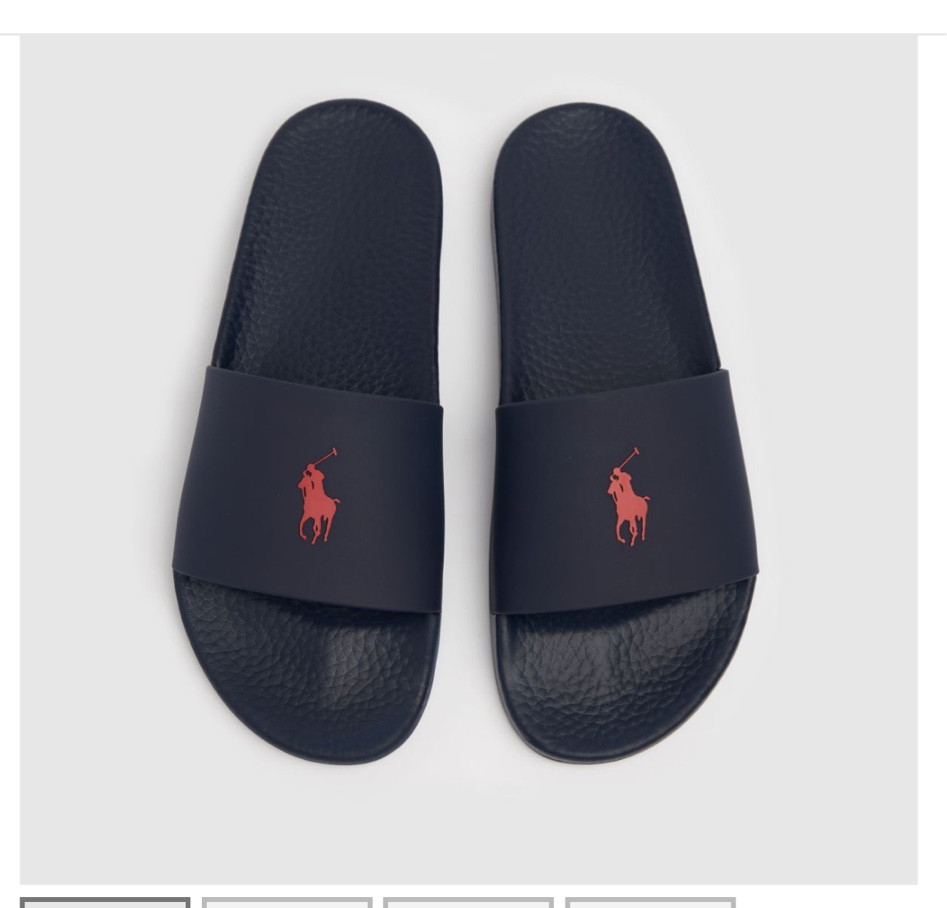 Polo Ralph Lauren
navy & red polo slide sandals

Slide right into loungewear with the Ralph Lauren Polo Slide. This slider boasts a navy man-made material with red branding front and centre. 

UPPER: Man-made
LINING: Man-made
OUTSOLE: Man-made
Colour: Navy & Red

#LTKswim #LTKGiftGuide #LTKmens