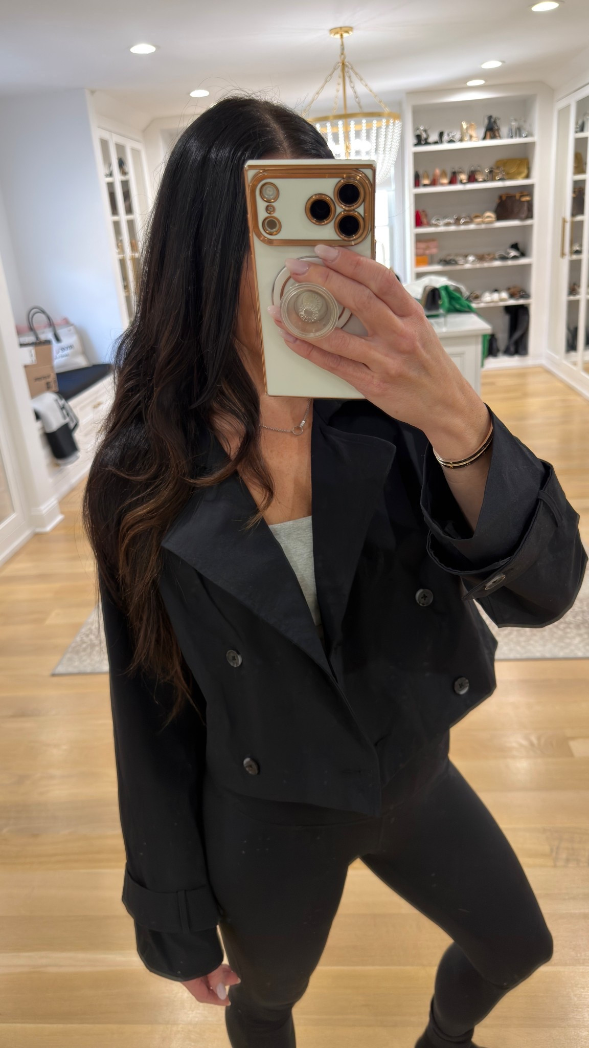 Abercrombie cropped trench coat