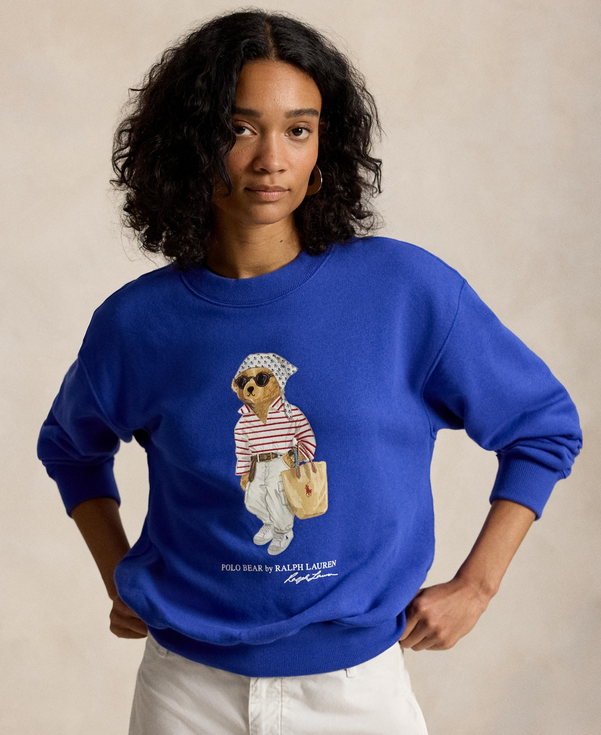 Polo Ralph Lauren Women's Polo Bear Crewneck Sweatshirt - Gala Blue | Macy's