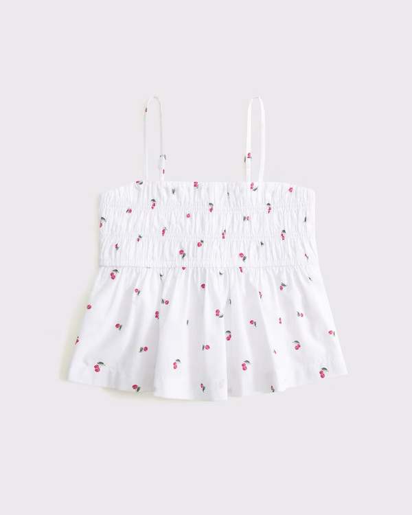 poplin babydoll set top | Abercrombie & Fitch (US)