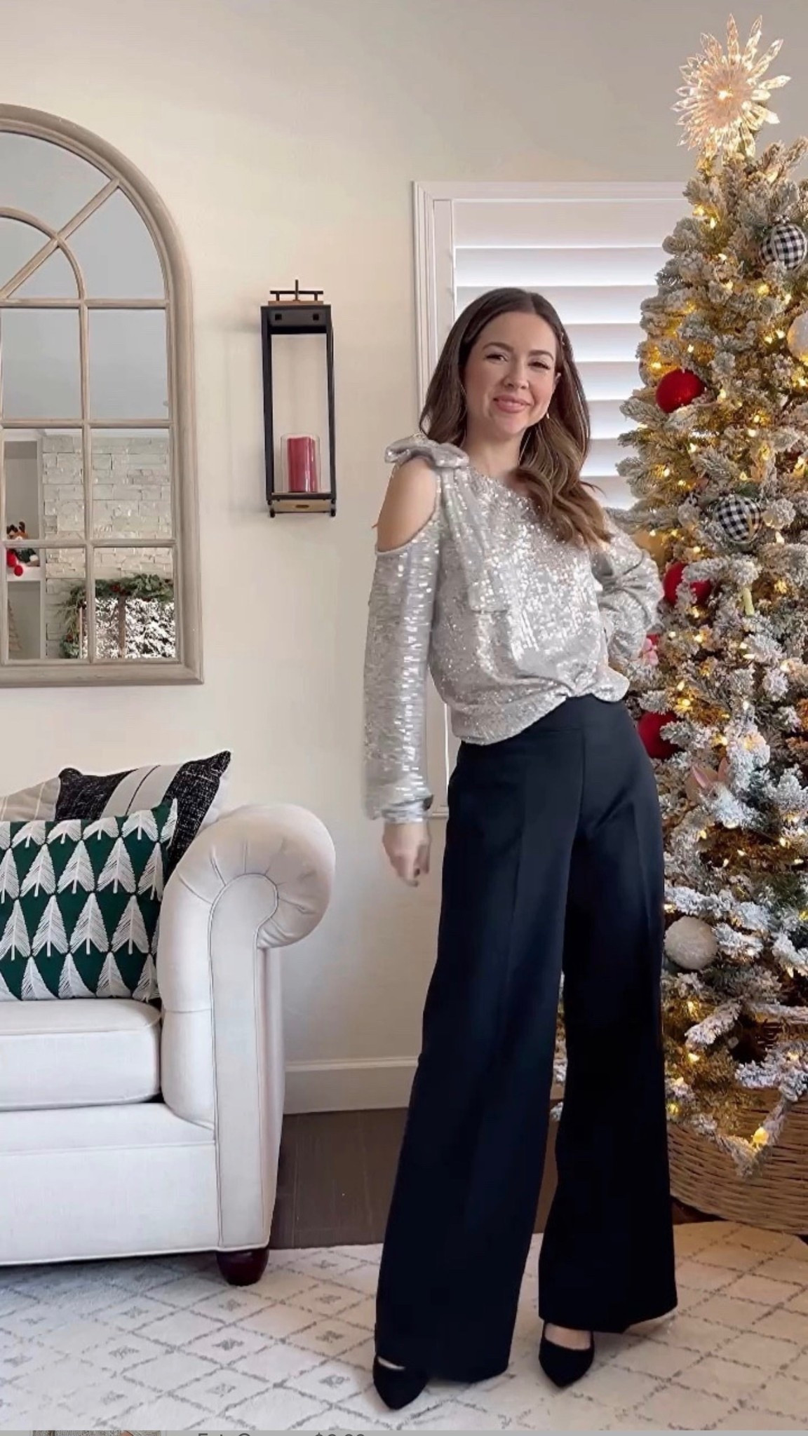 Every petite woman needs that one holiday look that feels special but still wearable — this sequin top + wide-leg combo is exactly that. Dressed-up enough for a party, comfortable enough for dinner at home.

Top XS 

#LTKPetite #LTKHoliday