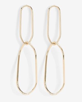 Bent Metal Interlocking Oval Drop Earrings | Express