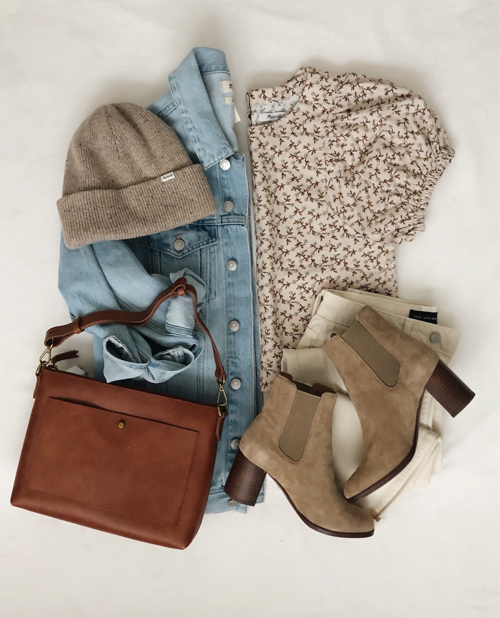 50% off site wide at Madewell for Black Friday!!🥳🙌Small in top, XS in denim jacket (trucker relaxed fit), shoes fit TTS.✨