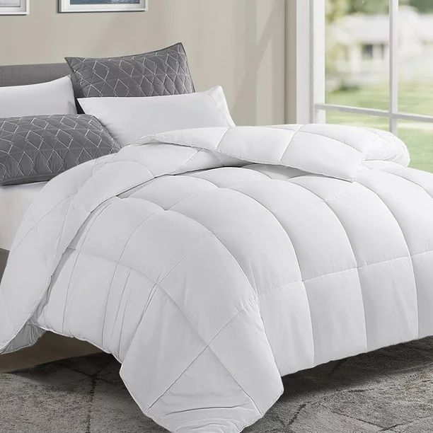 WARM HARBOR White Queen Size Down Alternative Comforter, All Season Duvet Insert with Corner Tabs... | Walmart (US)