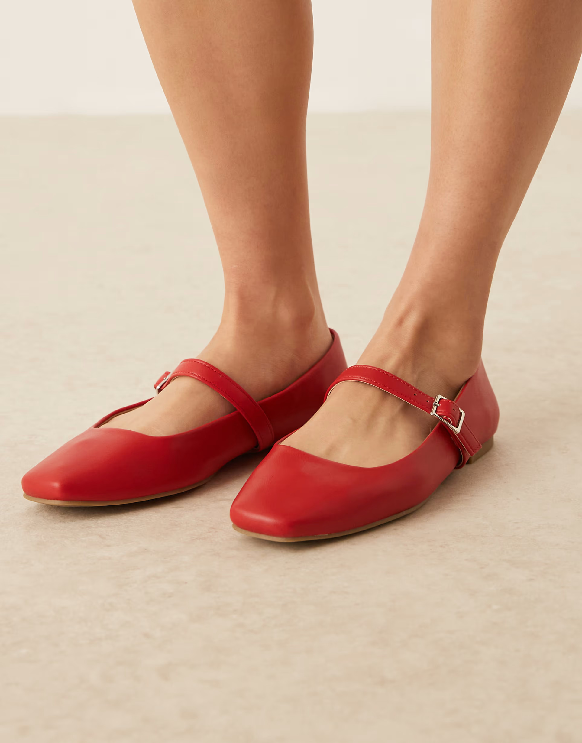 ASOS DESIGN Lottie Mary Jane Ballet in red | ASOS (Global)