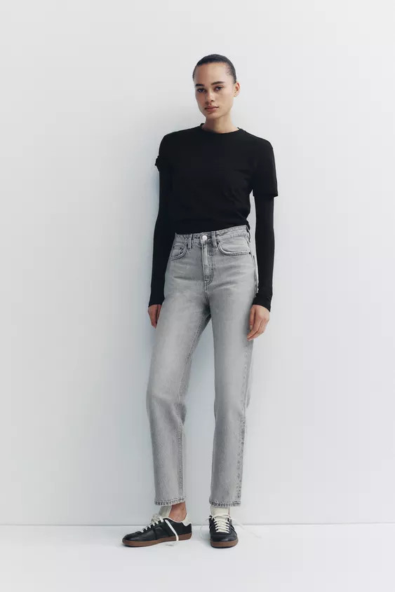 HIGH-WAISTED TRF MOM FIT JEANS | Zara US