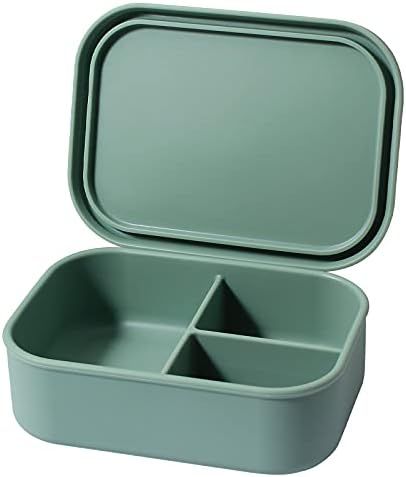 Amazon.com: Bento Lunch Box Container,YFBXG 3 Compartment Silicone Lunch Container,Leak-Proof Sal... | Amazon (US)