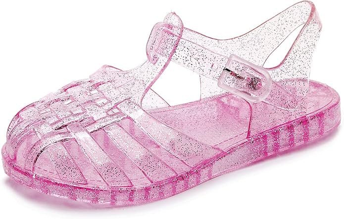 Toddler Girls Jelly Shoes Soft Unisex-Child Boys Jellies Sandals Rubber Sole Closed Toe Beach Sum... | Amazon (US)