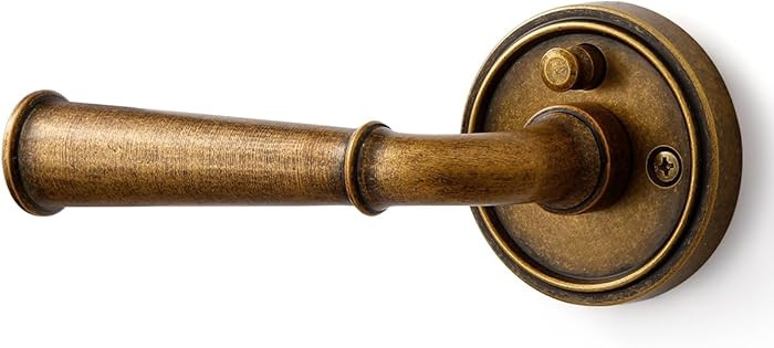 Privacy Door Handle Antique Brass Retro Door Lever, Interior Bedroom Bathroom Vintage Door Handle... | Amazon (US)