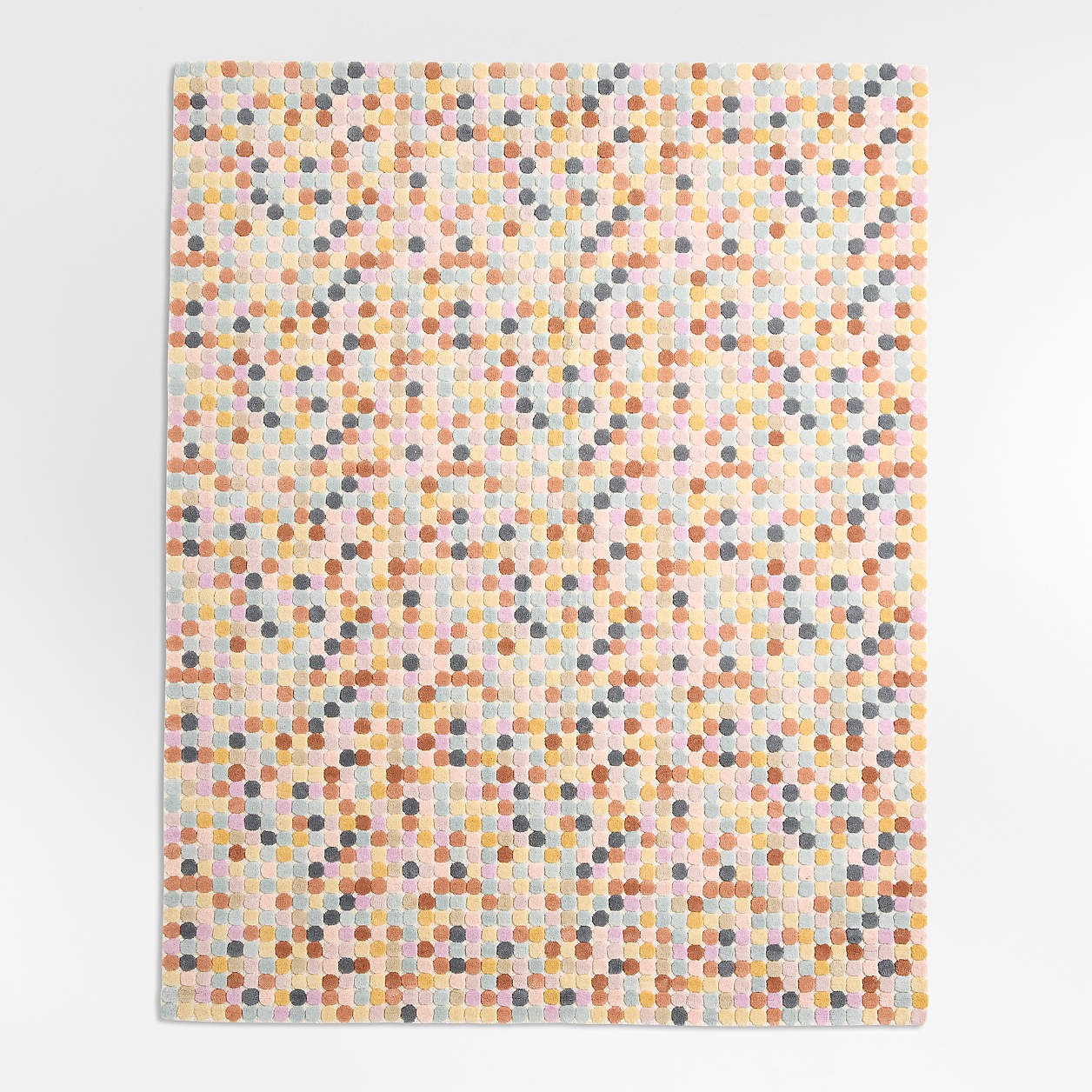 Rainbow Dot Wool Kids Area Rug 5'x8' + Reviews | Crate & Kids | Crate & Barrel