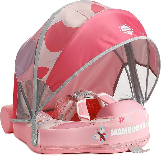 Mambobaby Float with Canopy Size Improved Non Inflatable Infant Baby Pool Float Smart Mambo Float... | Amazon (US)