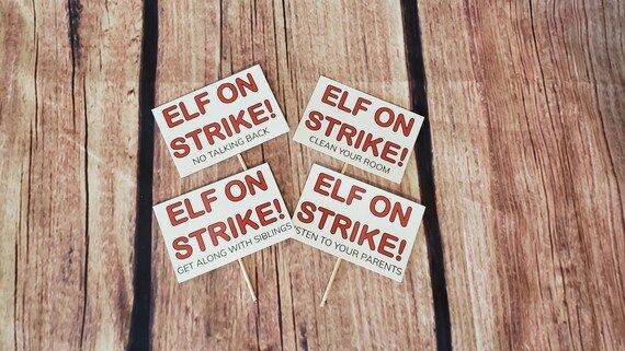 Christmas Elf On Strike | Etsy | Etsy (US)