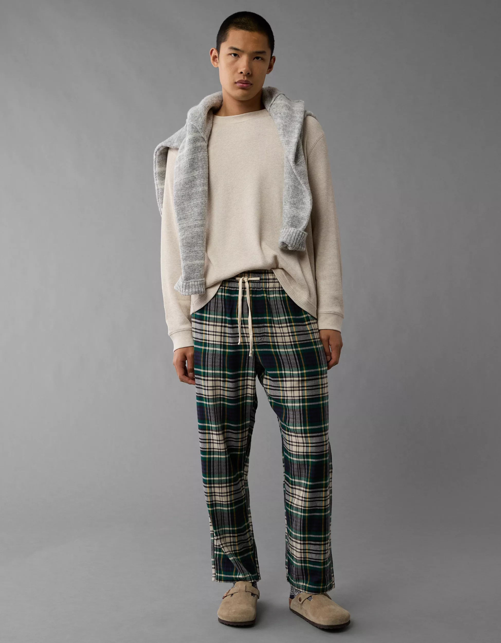 AE Long-Sleeve Waffle Thermal T-Shirt | American Eagle Outfitters (US & CA)