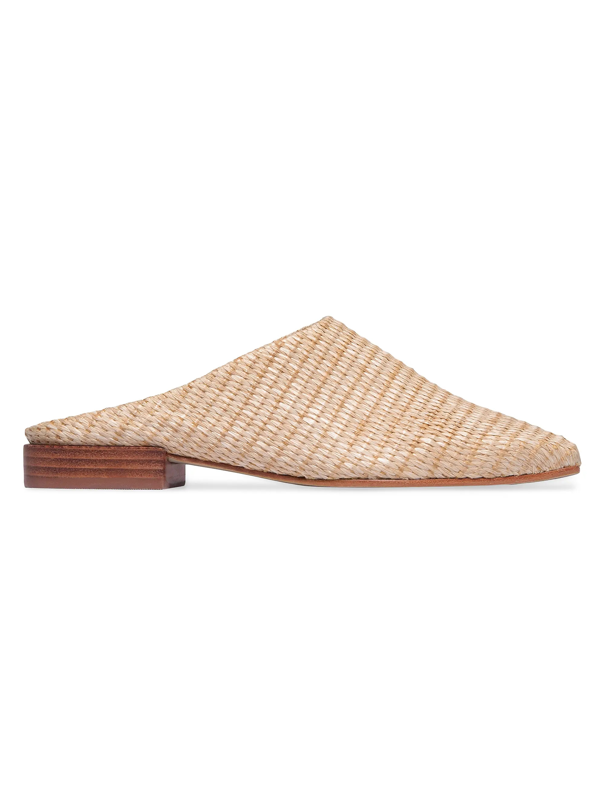 Bernardo Porto Raffia Flat Mules | Saks Fifth Avenue | Saks Fifth Avenue