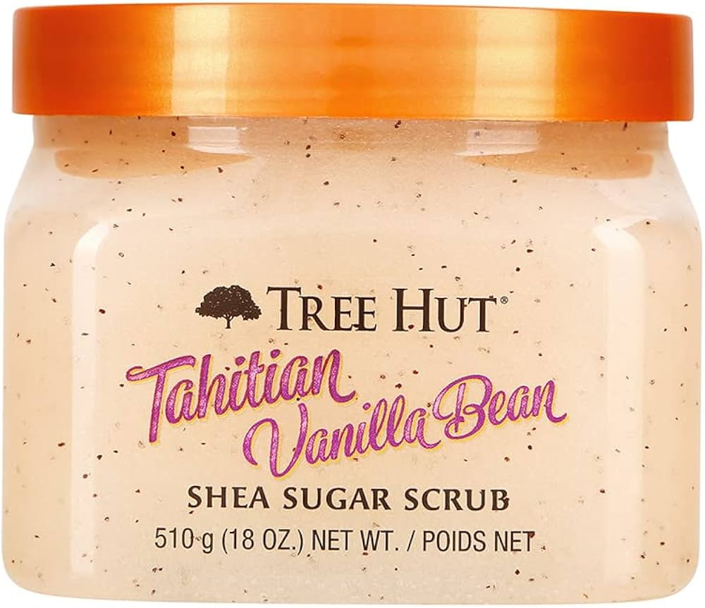 Tree Hut Tahitian Vanilla Bean Shea Sugar Scrub, Tahitian Vanilla Bean, 18 Oz | Amazon (US)