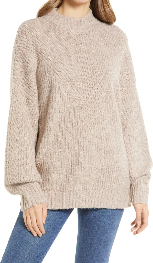 Halogen® Oversize Mock Neck Sweater | Nordstrom | Nordstrom