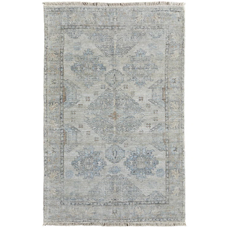 Lawarren Hand-Knotted Cotton/Wool Beige Area Rug | Wayfair Professional