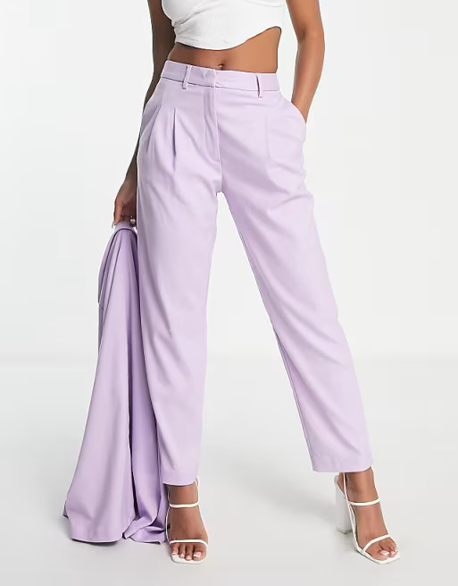 Monki mix and match tailored pants in lilac - part of a set | ASOS (Global)