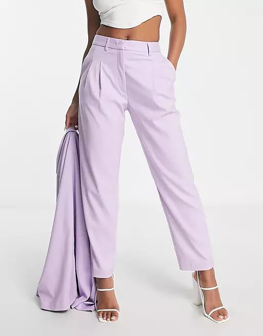 Monki mix and match tailored pants in lilac - part of a set | ASOS (Global)