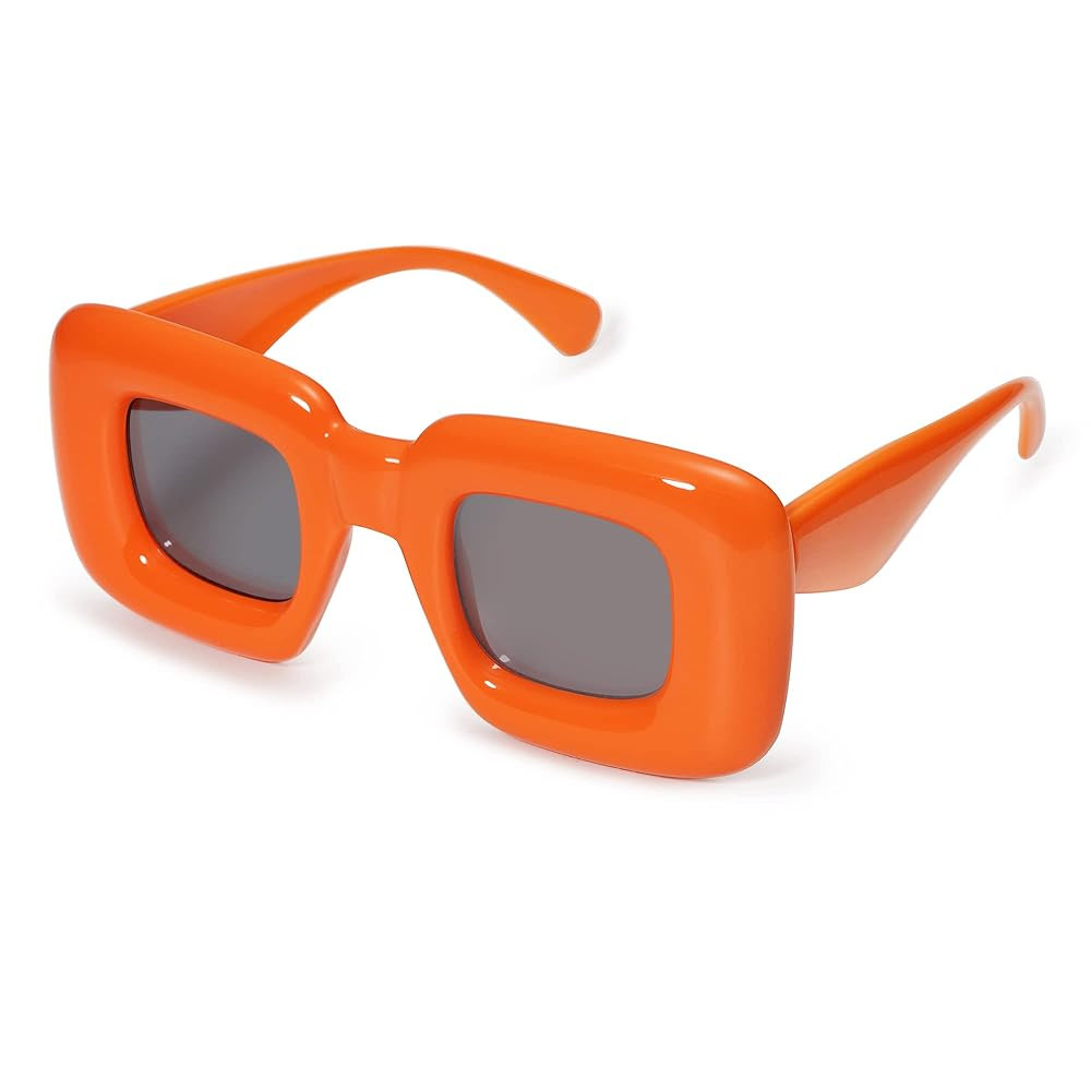 VANLINKER Cute Square Inflated Sunglasses for Women Men Trendy Chunky Glasses Retro Thick Frame F... | Amazon (US)