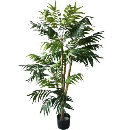 5 Foot Artificial Palm Tree – Large Faux Potted Tropical Plant for Indoor or Outdoor Decoration at H | Walmart (US)