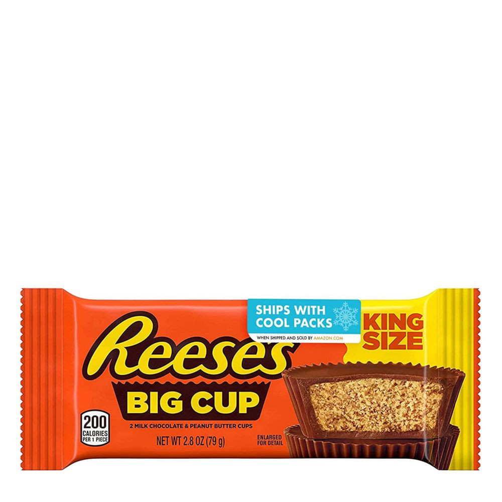 REESE'S Big Cup Milk Chocolate Peanut Butter, Gluten Free, Bulk Cups Candy King Size Packs, 2.8 oz - Case of 16 Orange | Oriental Trading Company