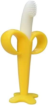 Banana Baby Teether, Self-Soothing Pain Relief Soft Silicone Baby Teething Toys, Training Banana Too | Amazon (US)