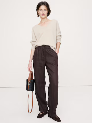 Linen Pull-On Ankle Pant | Banana Republic (US)